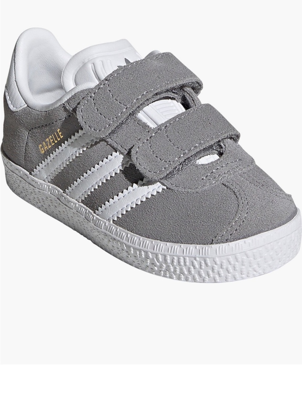 adidas Kids Gray Suede Velcro Sneakers